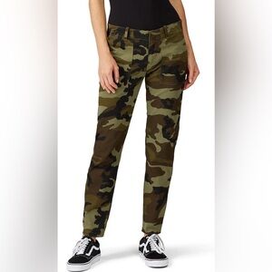 Nili Lotan Jenna Pants w/ Side Stripe W’s Sz 6 Crop Raw Hem  Camouflage Military